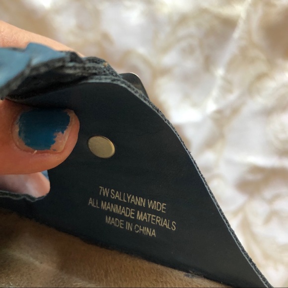 Cerulean blue Nicole sandals size 7W - Picture 4 of 8